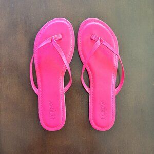 J. Crew Easy Summer Flip-Flops Hot Pink